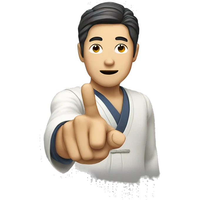 japanese man pointing index finger emoji