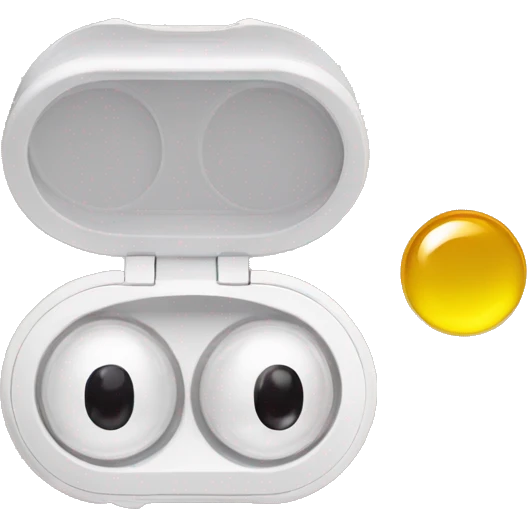 dual compartment prescription contact lens case emoji