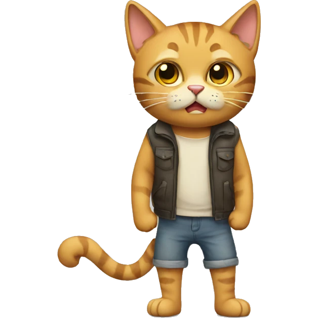 Tougher Cat Full Body emoji