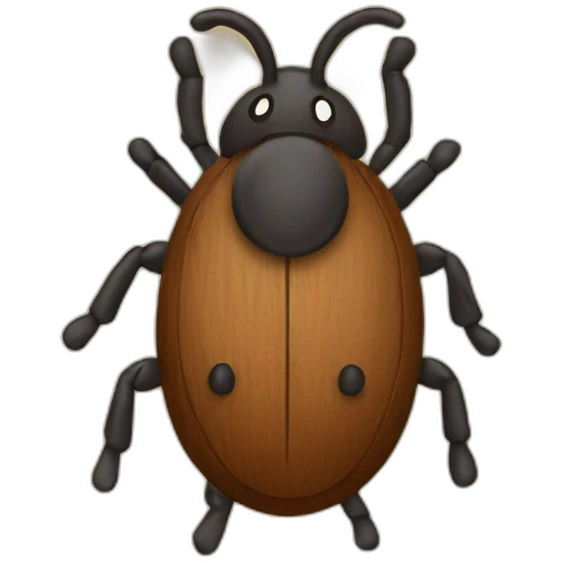 Wooden tick emoji