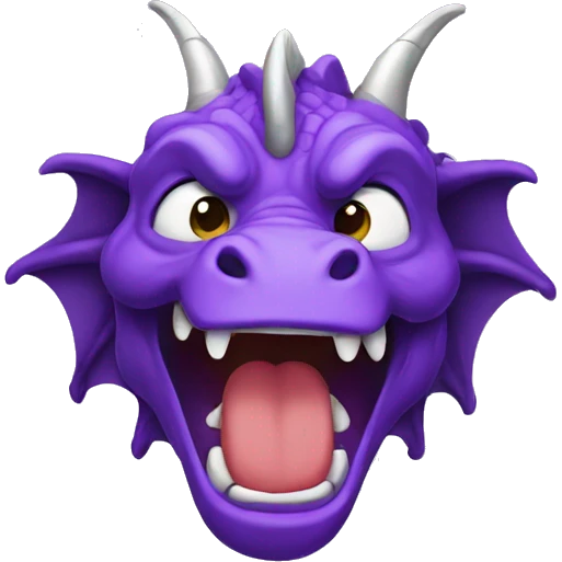 Crying purple dragon emoji