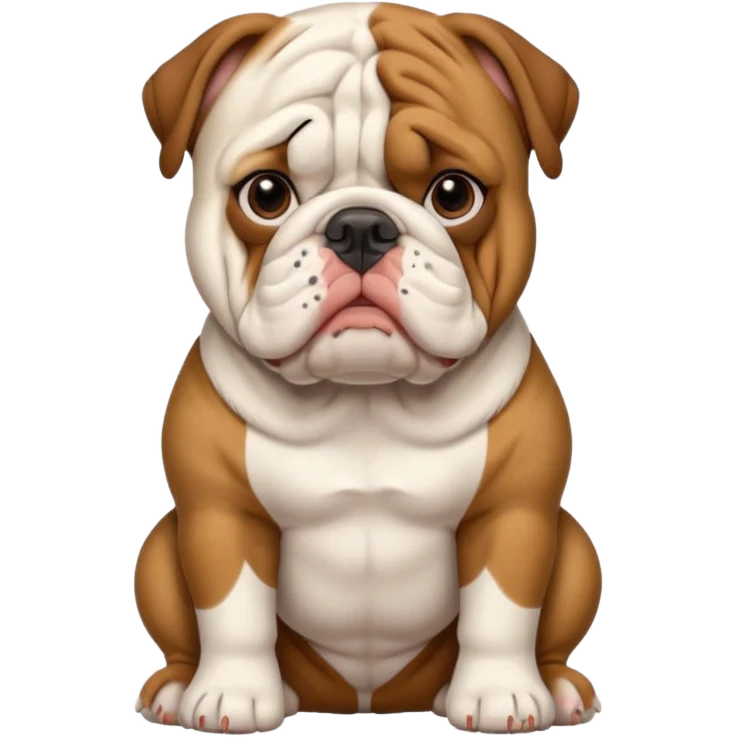 English bulldog sitting emoji