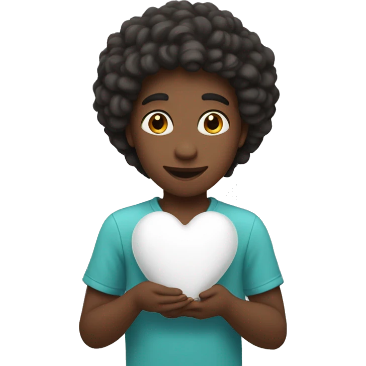 White heart in hand emoji
