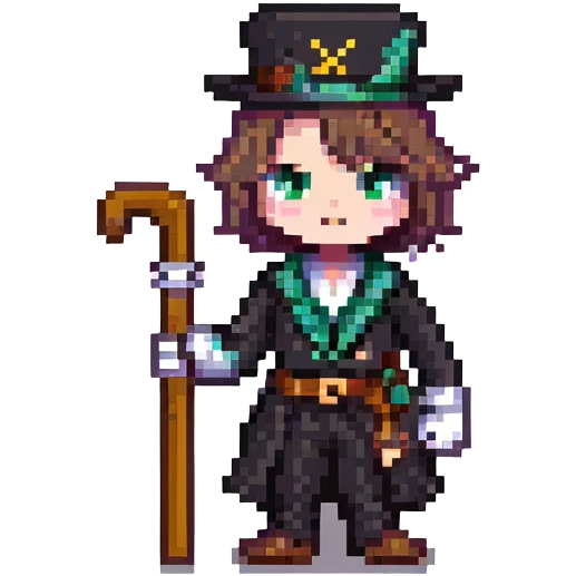 fancy character with cane crossed out with X emoji