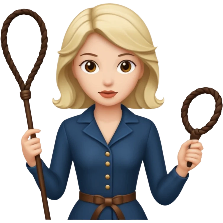 Dominatrix holding a whip emoji