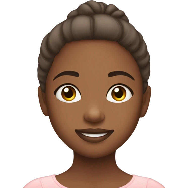 girl with little ballerina shoes sticker on the right and left side of her face emoji