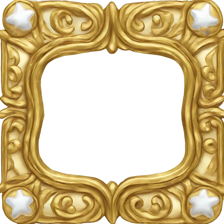 ornate golden mirror with twinkles emoji