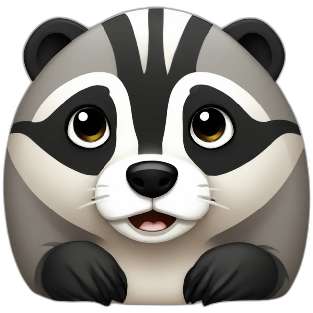 crying badger with mohaw emoji