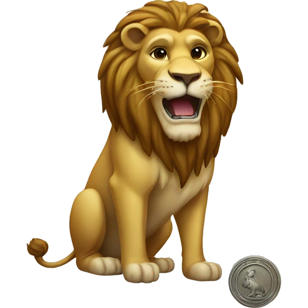 Lion with seal  emoji