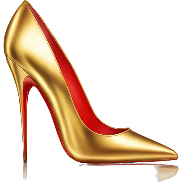 louboutin gold 10 cm stiletto emoji