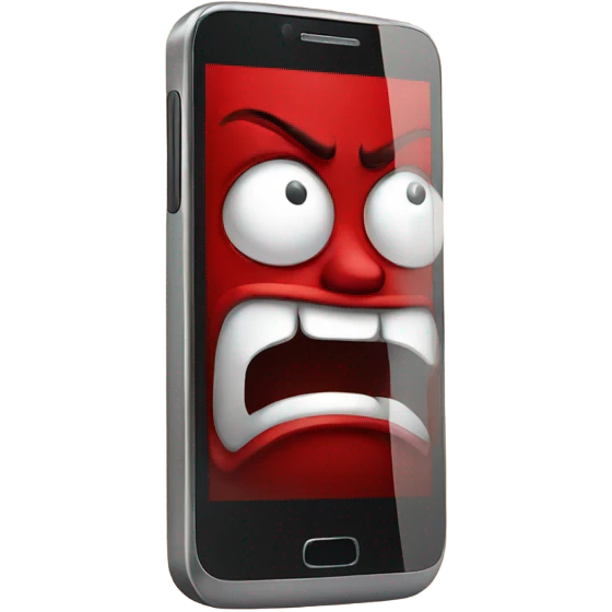 Furious Red smartphone  emoji