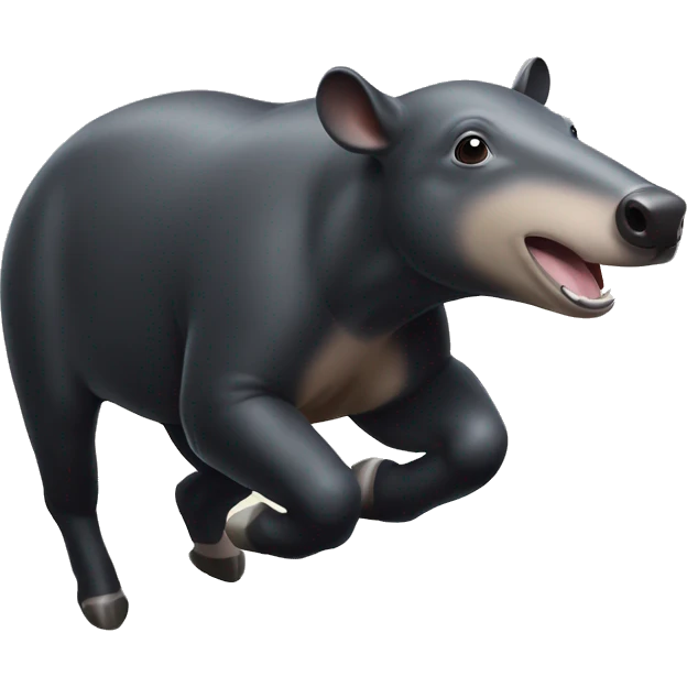 Malayan Tapir galloping emoji