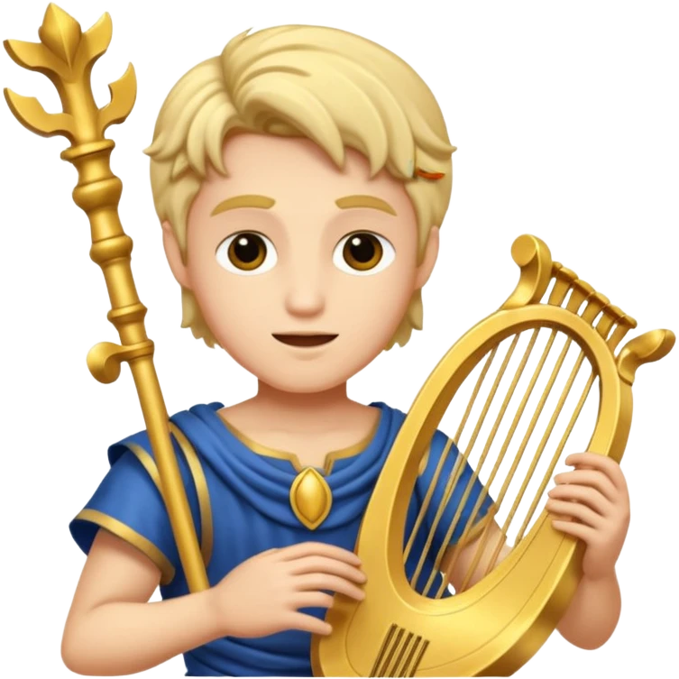 Apollo god with lyre emoji