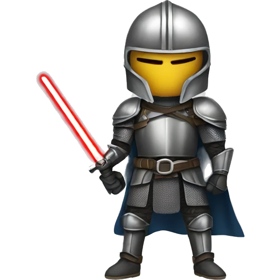 knight with a lightsaber emoji