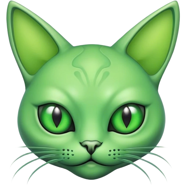 cat with one eye green alien emoji