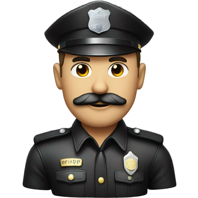  cop in full leather with moustache  emoji