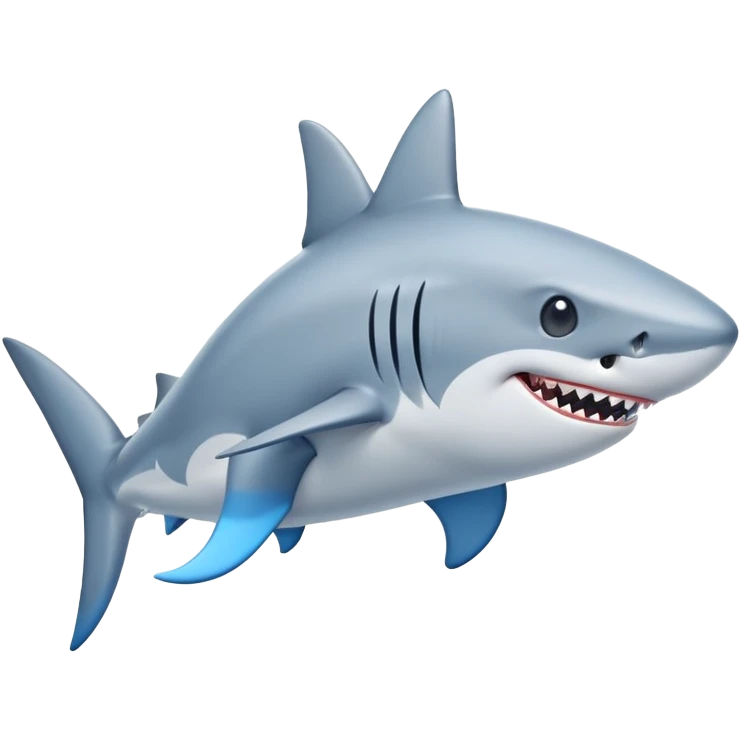 Dancing shark wearing blue shoes emoji