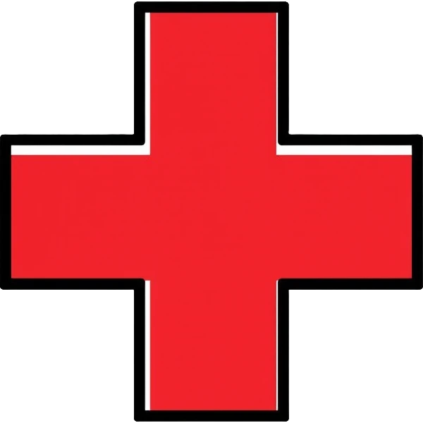 Cruz Roja (Red Cross) humanitarian organization symbol emoji