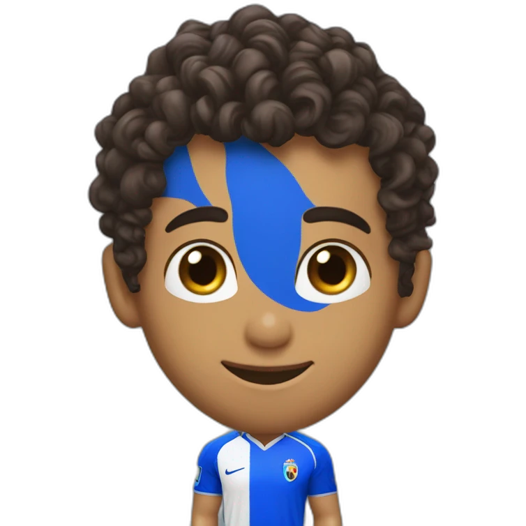 Cr7 curly brunette blue ayes emoji