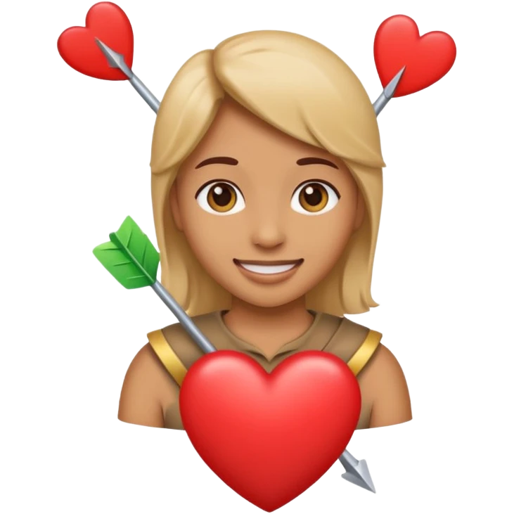 Quiero un emojis con una cara enamorada pero con el corazón de flecha emoji