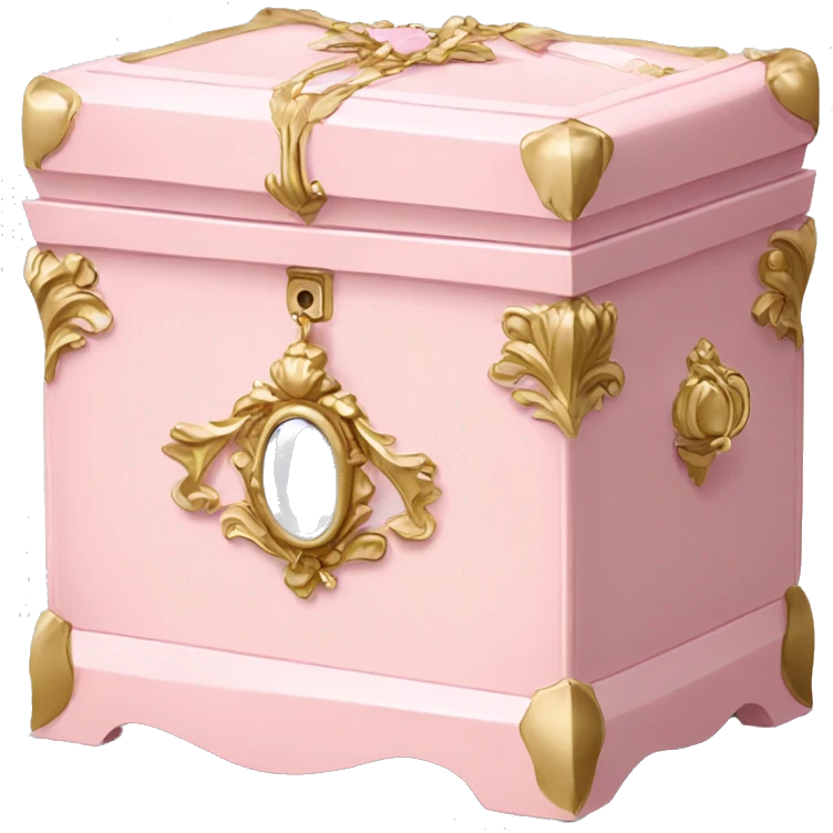 french provincial light pink jewelry box emoji