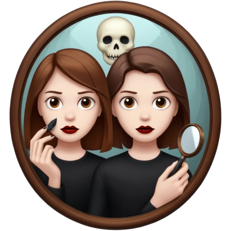 Spooky killer on mirror behind me emoji