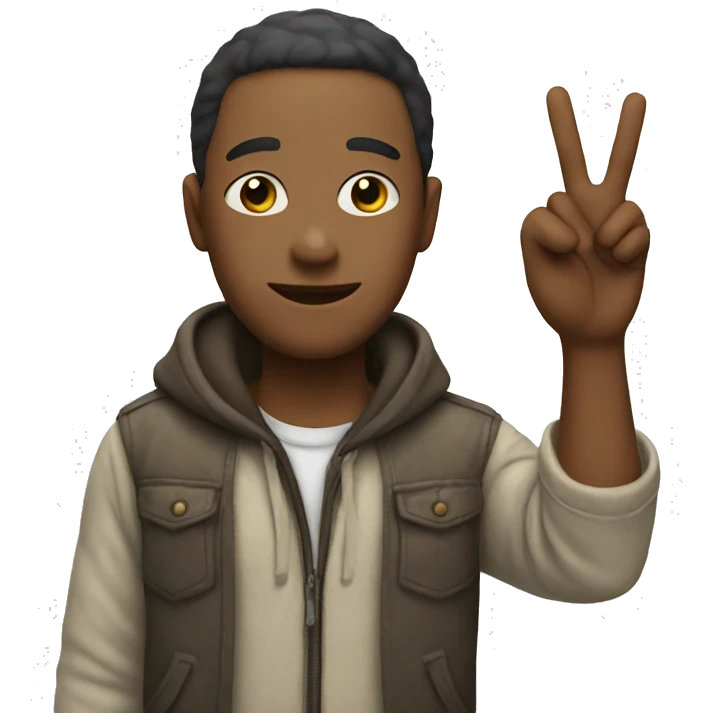 Emoji doing the peace sign  emoji