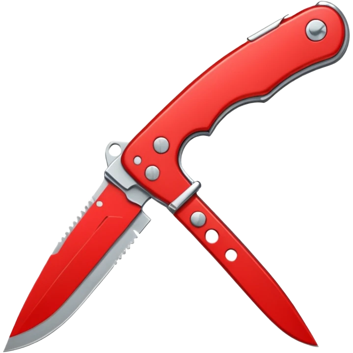 Foldable Pocket Knife red emoji