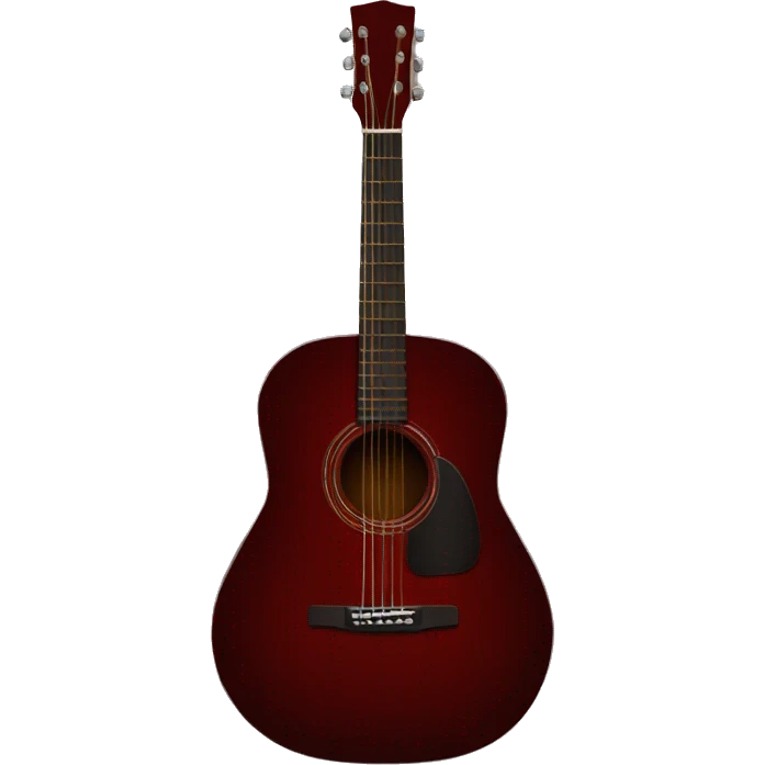 dark red acoustic guitar emoji