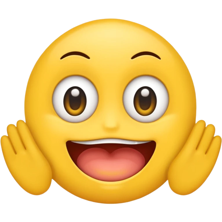 Emoji with wide eyes and mouth is on the floor  emoji