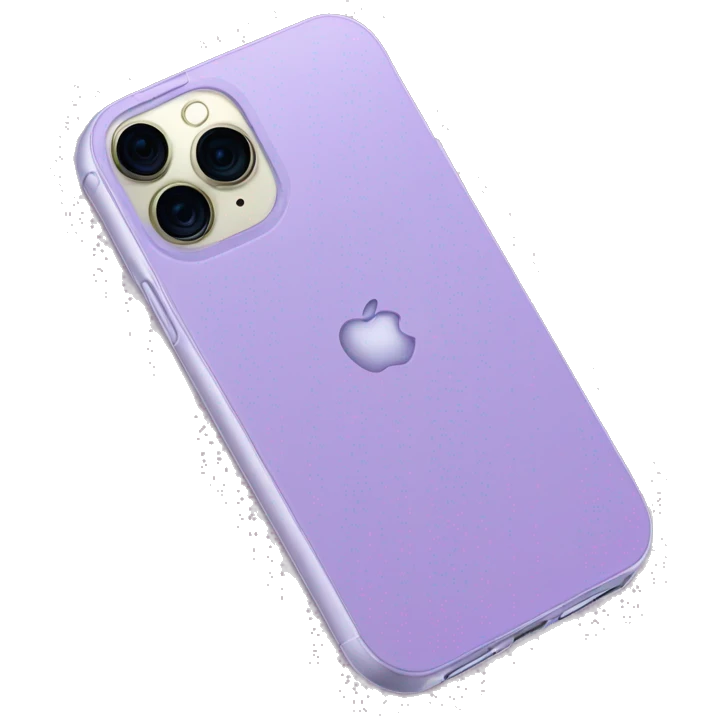 iPhone 14 pro in lilac case emoji