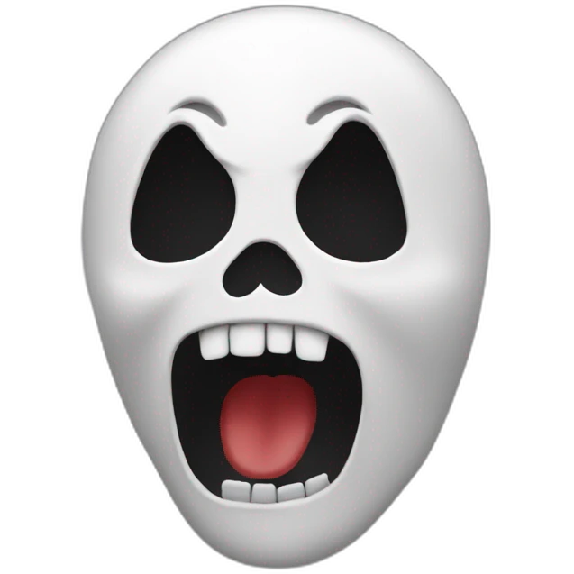 ghostface open mouth emoji