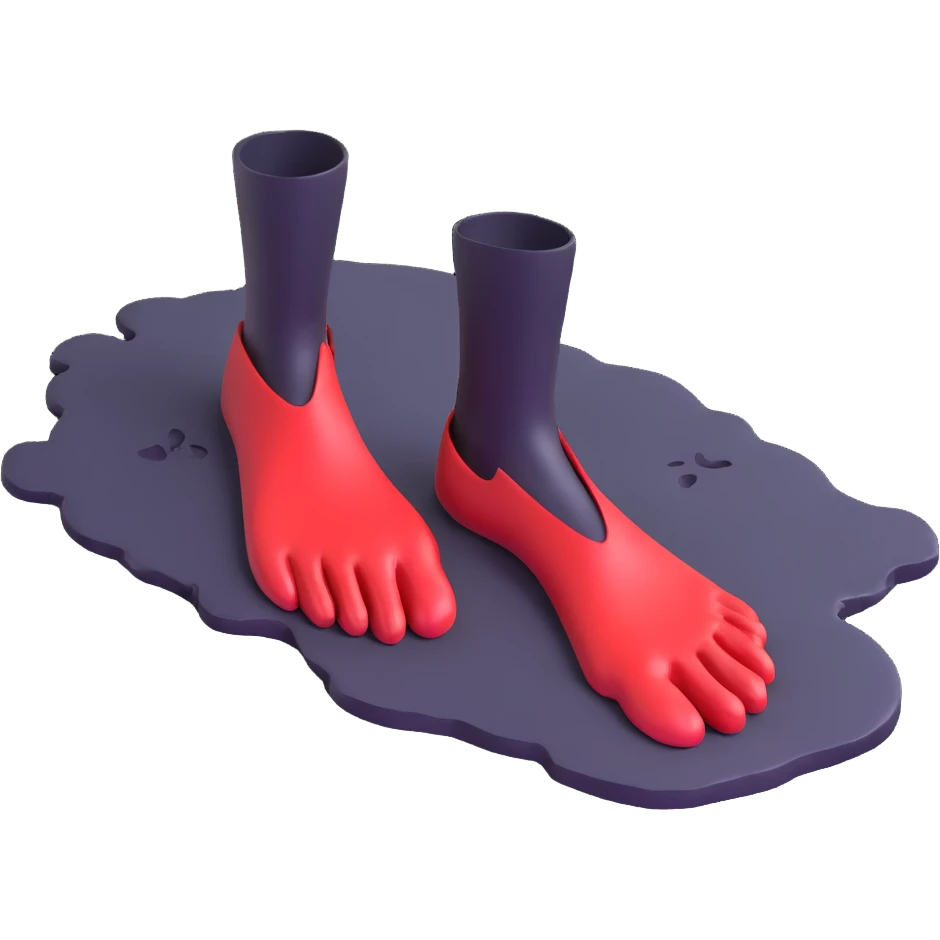 Dracula's footprint emoji