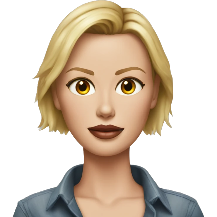 ultra realistic charlize theron wearing shirt emoji