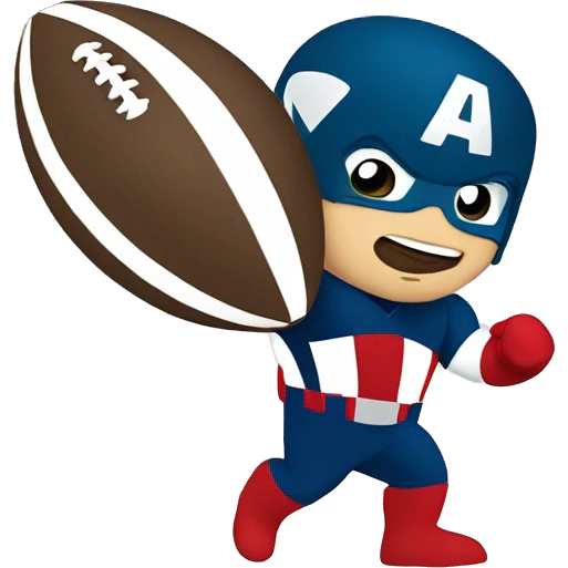 captain american holding a football  emoji