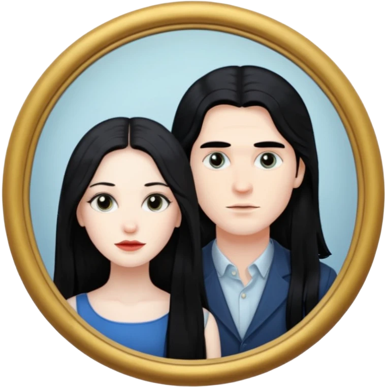 Spooky Man in mirror behind woman emoji