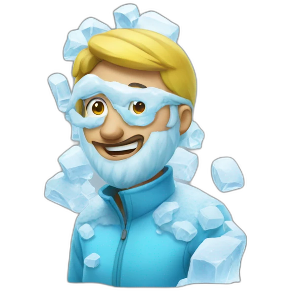 neighbor made of ice emoji