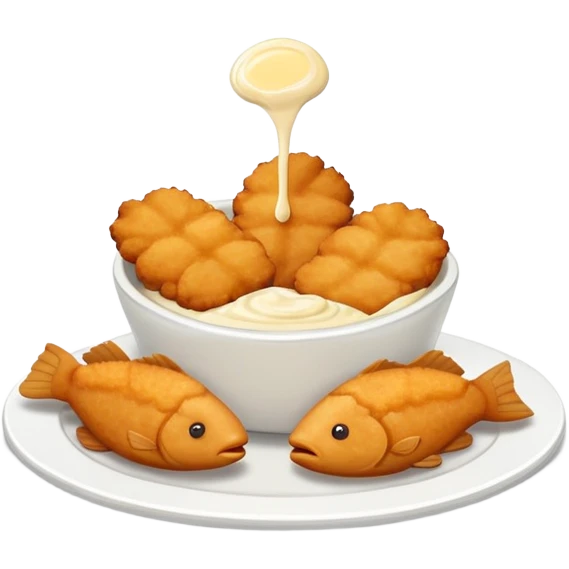 Fish nuggets and mayo  emoji