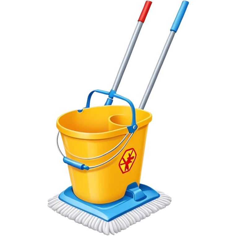 A Vileda bucket and floor mop for cleaning emoji
