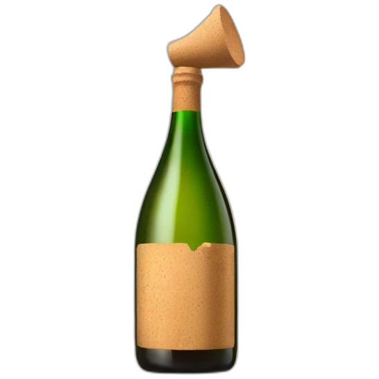 Cork popping off prosecco bottle emoji