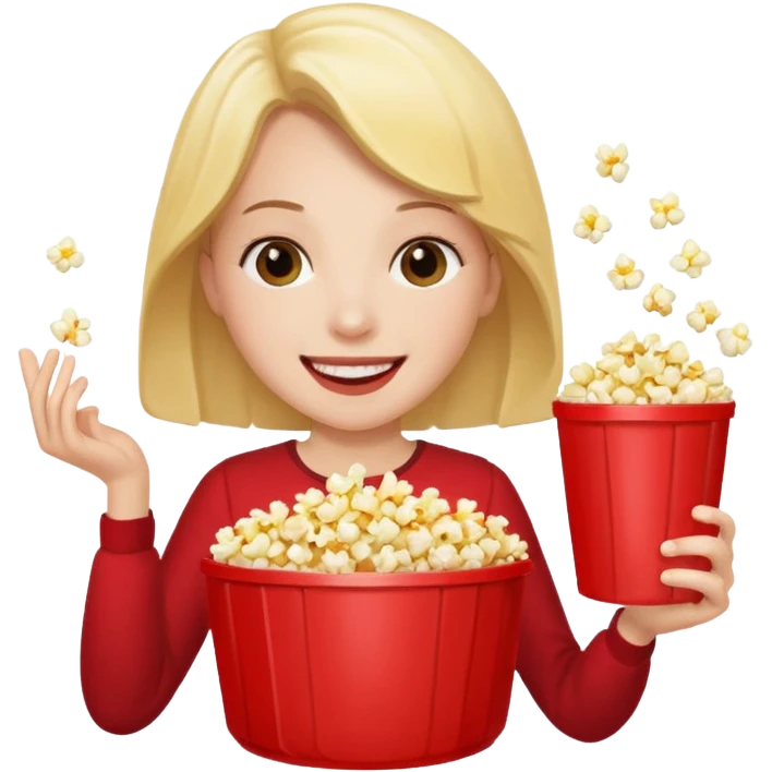 eating popcorn emoji