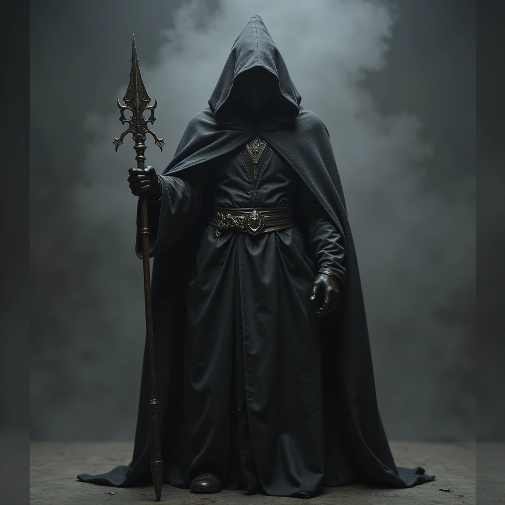 photorealistic full body dark wizard, transparent background emoji