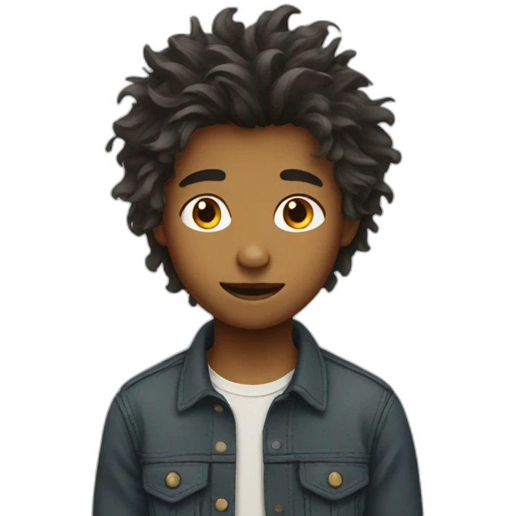 boy with messy hair emoji