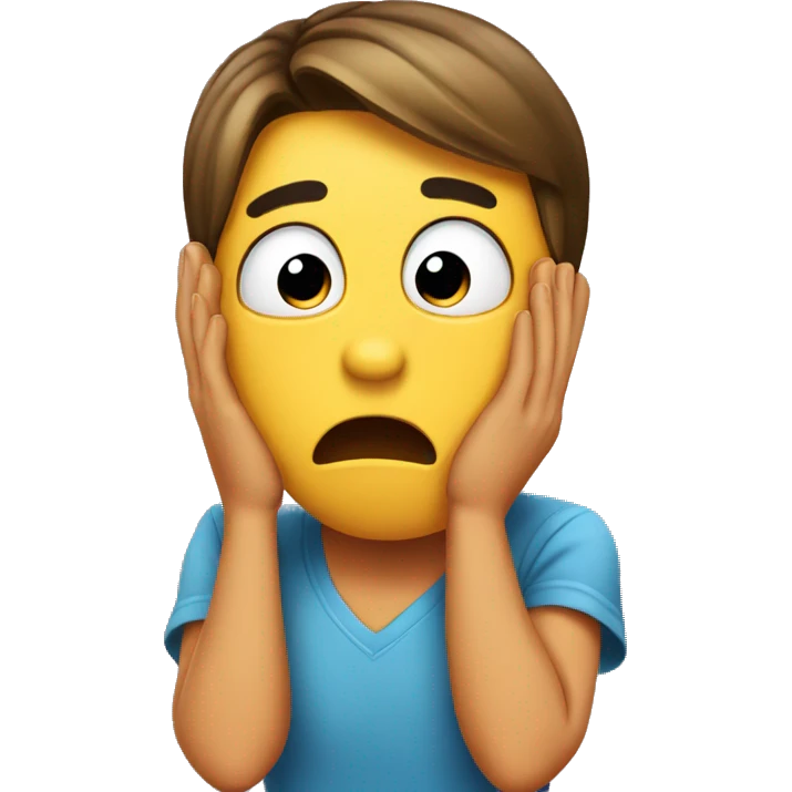 Shocked emoji with hand covering face with embarrassment  emoji