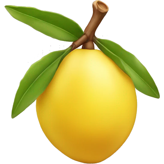 single yellow argan fruit emoji