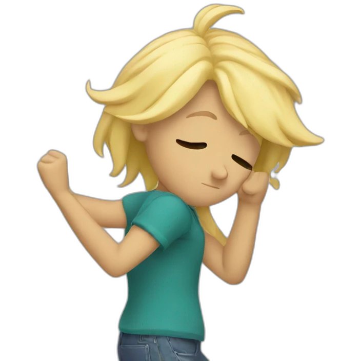Blond dab emoji