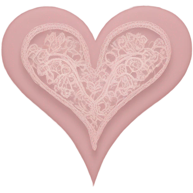 pink lace heart emoji