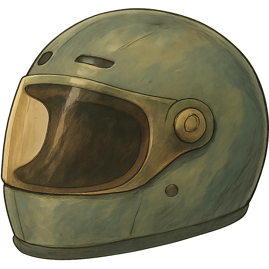 ghibli style motorcycle helmet emoji