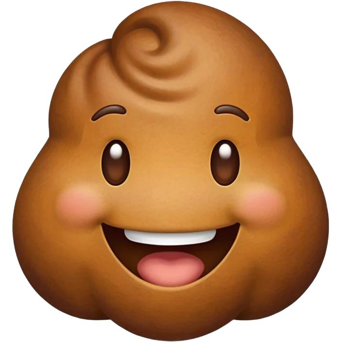 poop emoji with smiling face emoji