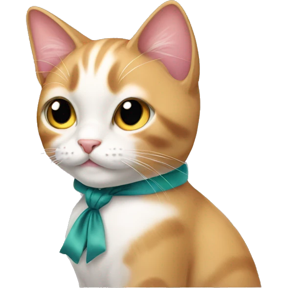A cat with a bow  emoji
